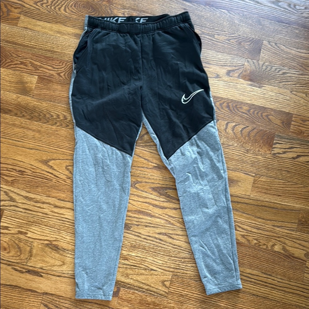 Nike Kids Black and Gray Sweatpants